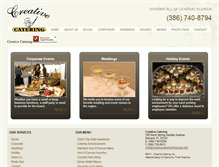 Tablet Screenshot of creativecateringofvolusia.com